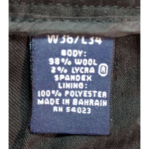 Gap Pants Men's 36 34 Black Wool Blend - Picture 5 of 6